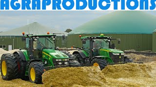 John Deere 7280r  7730 packing silage  silage loading  Gopro footage only – [upl. by Elkraps832]