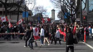 Vancouver Robson Square Reaction to Sidney Crosby OT Goal for Mens Hockey Gold [upl. by Laehcim]