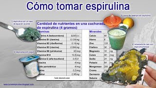 Cómo Tomar Spirulina Beneficiosa Para El Organismo [upl. by Ecille948]