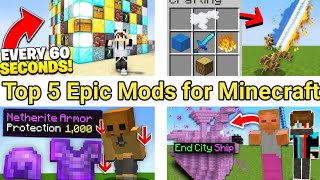 Top 5 Epic Mods for Minecraft  Hero op  Download  minecraft heroop mods [upl. by Nnarual927]