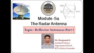 Reflector Antennas Part 1Radar EngineeringVTU 8th Semester [upl. by Ahsenahs]