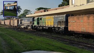 Trem locotrol carregado em Jaraguá do Sul  SC  141223  G22U da copa do mundo e vagão temático [upl. by Janiuszck678]