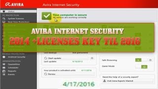 Avira Internet Security 2014 Full Version Key Til 2016  FREE DOWNLOAD [upl. by Nosnorb848]