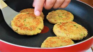 BURGER TONNO E PATATE SENZA FRIGGERE SENZA FORNO 3 INGREDIENTI 10 MINUTI burger di patate e tonno [upl. by Fanechka]