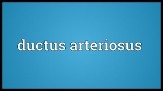 Ductus arteriosus Meaning [upl. by Adnowat772]