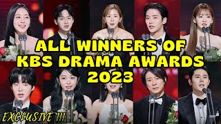 ALL WINNERS OF KBS DRAMA AWARDS 2023 ‼️ [upl. by Noit465]