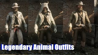 Red Dead Redemption 2  Legendary Animal Outfits amp Trapper Garments Showcase PS4 Pro [upl. by Millicent]