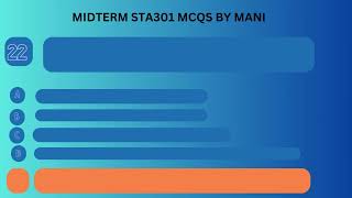 STA301  sta301 midterm  midterm  sta301 midterm preparation  study with mni [upl. by Cynthia296]