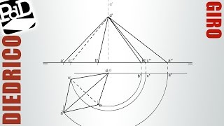 Hallar la verdadera magnitud de las aristas de un tetraedro irregular GiroSistema Diédrico [upl. by Shannah]