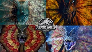 Every Dilophosaurus Variation In The Jurassic Park Franchise  Dominion Trailer Appearance [upl. by Cathrin761]