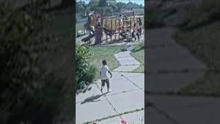 10yearold drives stolen car in playground [upl. by Aihppa]