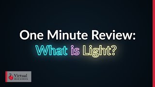 One Minute Review What is Light [upl. by Deering]