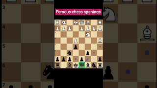 Famous chess openings Bishops Opening Anderssen Gambit C23 classicgames chessopenings shorts [upl. by Callie131]