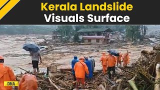 Wayanad Landslide Visuals Of Landslide Surfaces Air Forces On The Rescue Many Feared Trapped [upl. by Ahsinod646]