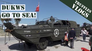 POV Riding a WW2 Dukw out to sea at Arromanches [upl. by Awhsoj]