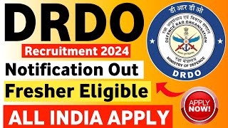 DRDO Recruitment 2024  DRDO Vacancy 2024  DRDO New Recruitment 2024  DRDO NEW Vacancy 2024 [upl. by Diarmit]