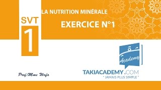 1 ère annéeSVTLa nutrition minéraleexercice n°1 [upl. by Pacien]