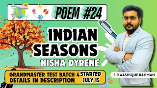 Indian Seasons Poem 24  TNPSC General English  95  Guaranteed 2024 [upl. by Akinohs]