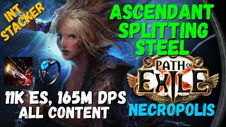 Updated 325 POB Ascendant Splitting Steel Int Stacker Build 165M DPS Tanky All Content POE [upl. by Enimsay]