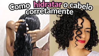 Como fazer hidratação no cabelo cacheado corretamente  hidratação perfeita e potente [upl. by Airotkciv]