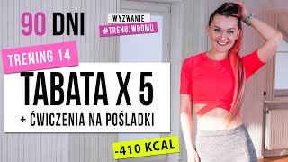 Wyzwanie 90 DNI  TRENING 14 TABATA X5  Krągłe pośladki  Monika Kołakowska [upl. by Hirai449]