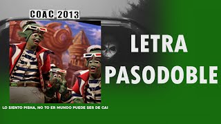 Lo Siento Pisha No To Er Mundo Puede Ser De Cai  Pasodoble quotCuando Era Adolescentequot Letra [upl. by Curzon]