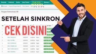 CARA CEK PROGRES SINKRONISASI DAPODIK 2023 D [upl. by Refinaj758]