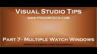 Part 7 Advanced debugging using watch window [upl. by Georgeta111]