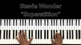 Stevie Wonder quotSuperstitionquot Piano Tutorial [upl. by Zeugirdor931]