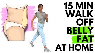 15 Minute Walking Exercises to Lose Belly Fat [upl. by Aytak]