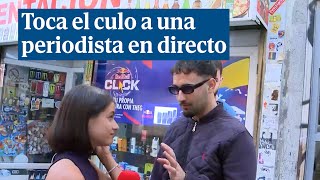 Toca el culo a una periodista mientras está en directo en el programa En boca de todos de Cuatro [upl. by Glendon]