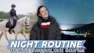 MA NIGHT ROUTINE AUX ÉCURIES 🌝 les coulisses de notre quotidien equitation [upl. by Mingche]