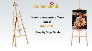 Model B How to assemble an 5ft easel  Painting Stand  Assemble with me  Grandink ® [upl. by Edlitam118]