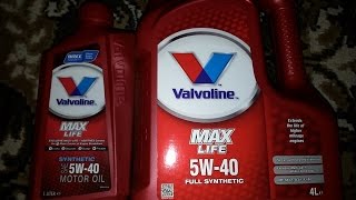 масло моторное Valvoline MAXLIFE 5W40 [upl. by Sunil]