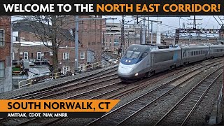 Norwalk SoNo Tower Connecticut USA  Virtual Railfan LIVE [upl. by Annaiuq]