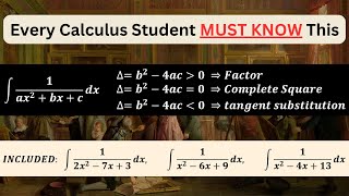 INTEGRALS WITH QUADRATIC POLYNOMIALS IN THE DENOMINATOR [upl. by Ortrud438]