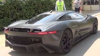 Jaguar CX75 SOUND  Accelerations and Driving Scenes [upl. by Bethel417]