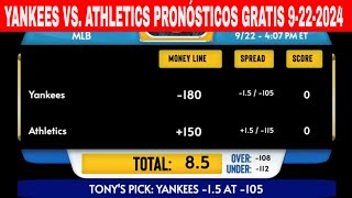 New York Yankees vs Oakland Athletics 9222024 Pronósticos GRATIS de la MLB para Hoy [upl. by Kevyn]