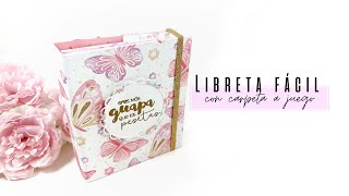 Libreta con carpetita a juego  SCRAPBOOKING [upl. by Juliana]