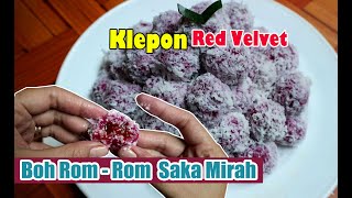 Wangi Kenyal Gurih Legit Klepon Red Velvet ‖ Resep Boh Rom Rom Saka Enau [upl. by Khalil293]