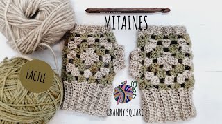 Comment réaliser des mitaines granny square au crochet Tutoriel complet facile [upl. by Elden]