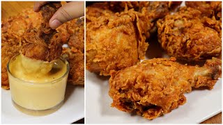 Secret Crispy Fried Chicken Recipe With Special Cheese Sauce  Easy Recipe By Tasty Food With Maria [upl. by Stace]