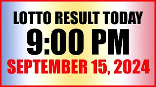 Lotto Result Today 9pm Draw September 15 2024 Swertres Ez2 Pcso [upl. by Marigolde]