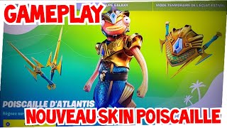 GAMEPLAY DU NOUVEAU SKIN POISCAILLE DATLANTIS  atlantean fishstick GAMEPLAY FORTNITE SAISON 3 [upl. by Ayotol183]