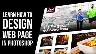 Web design tutorial How to design Website in Photoshop [upl. by Ellenehc]