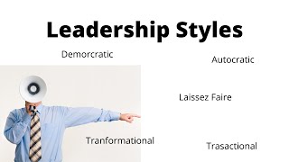 Leadership Styles  Democratic  Autocratic  Laissez faire  Tranformational  Transactional [upl. by Ellenid]