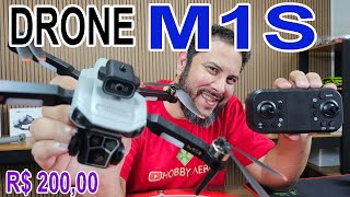 Drone M1S como ligar todas as configurações do controle primeiros passos qualidade da câmera [upl. by Meggy]