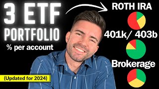 Investing Best 3 ETF Portfolio in ROTH IRA vs Brokerage vs 401k [upl. by Dwayne]