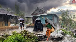 Heavy Rainfall in the Mountain Villages After a Long TimeRain Video with Local Looks [upl. by Enyrhtak872]