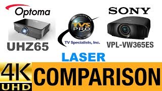 Optoma UHZ65 4K DLP Laser Projector vs Sony VPLVW365ES True 4K SXRD Projector [upl. by Loella231]